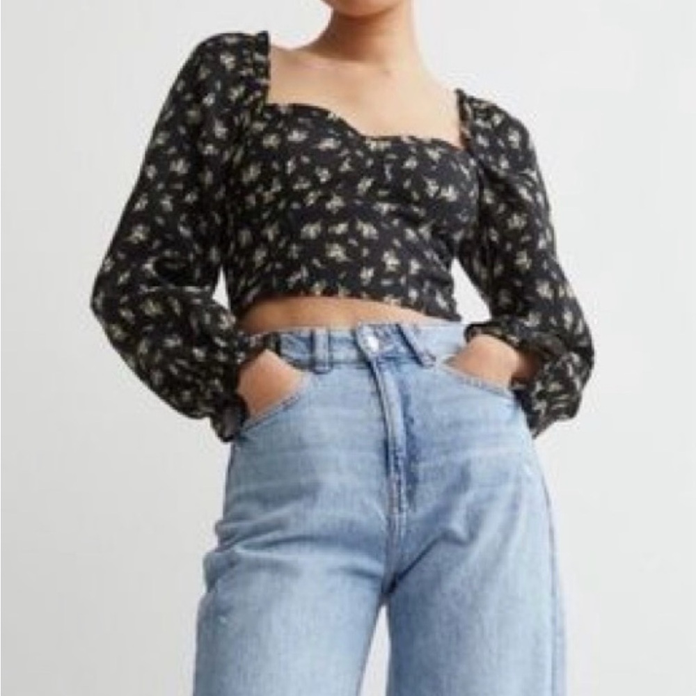 Floral linen Corset Top